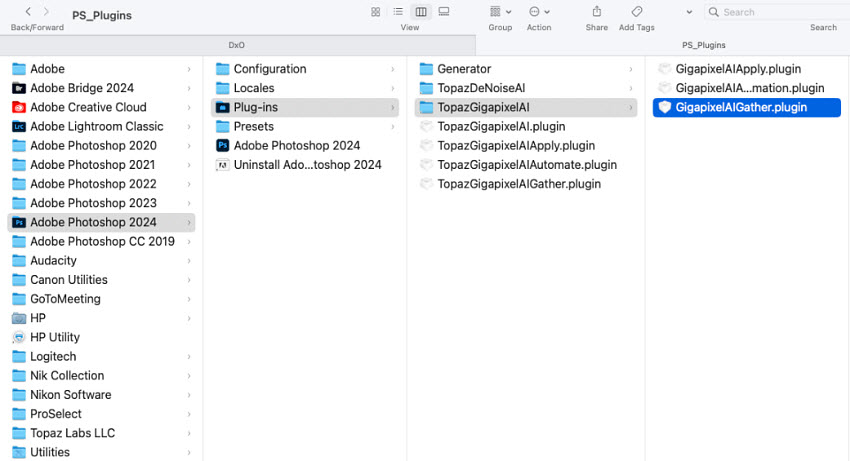 install topaz gigapixel plugin in photoshop