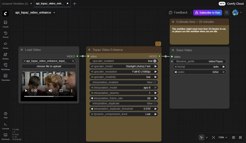 Topaz video enhance comfyui workflow