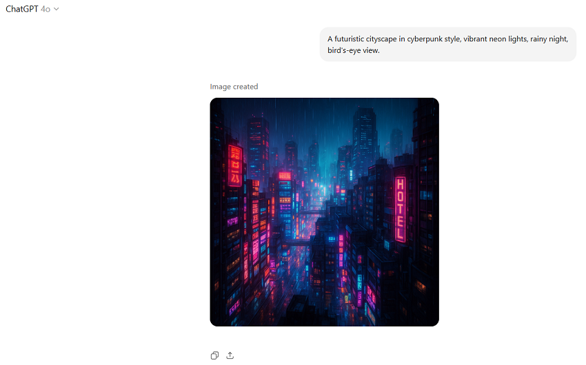 ChatGPT image generation example