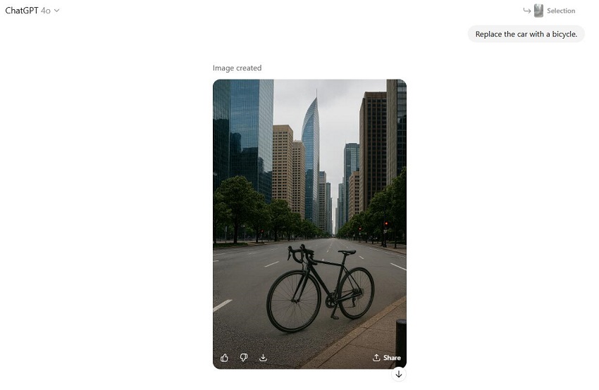 ChatGPT image generation example