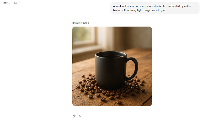 ChatGPT image generation example