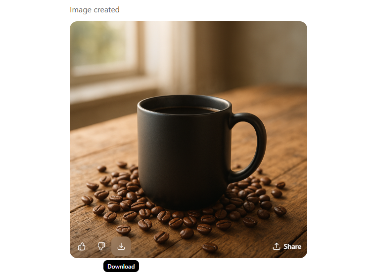 ChatGPT image generation example