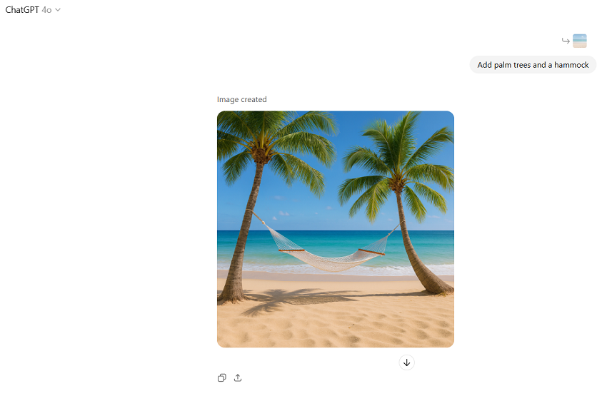 ChatGPT image generation example