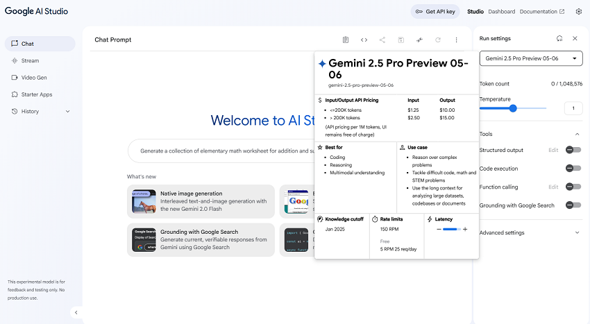 Google AI Studio Playground