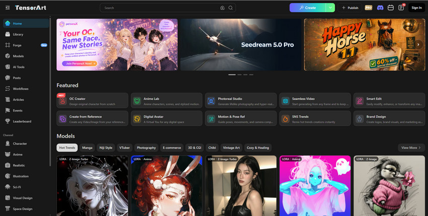 Free AI Image Generator: Tensor.Art