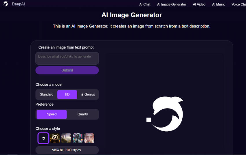 DeepAI Bildgenerator