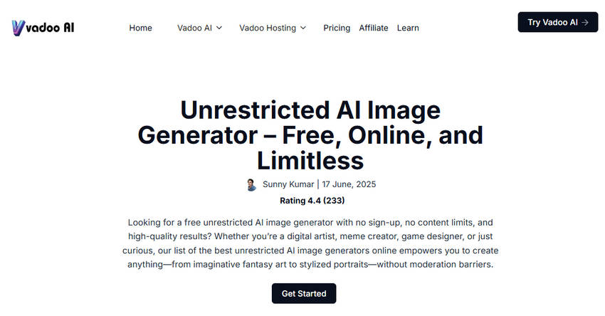 Vadoo AI: KI-Bildgenerator ohne Anmeldung
