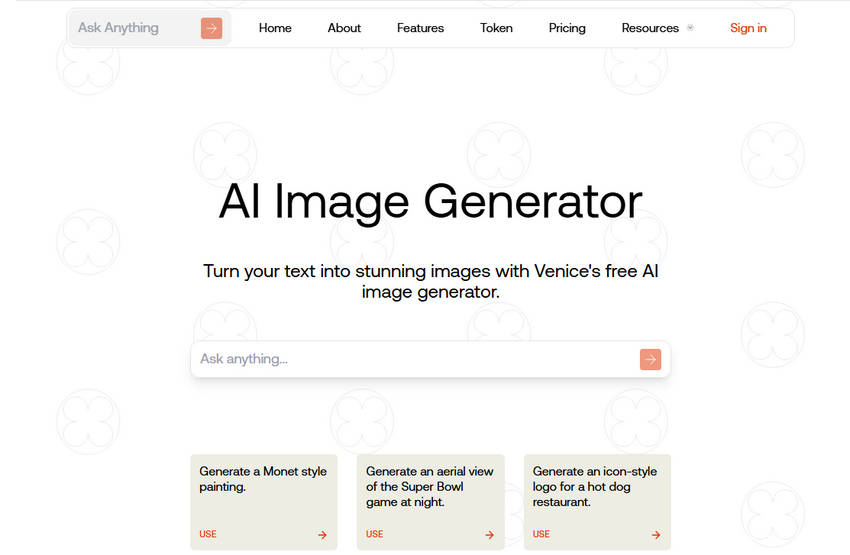 Kostenloser uneingeschränkter KI-Bildgenerator - Venice AI