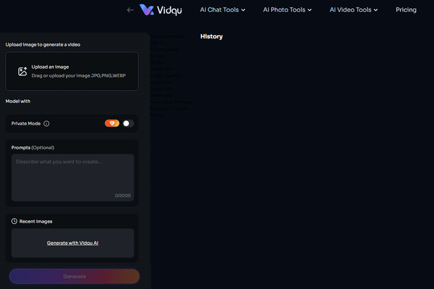 Vidqu AI image to video