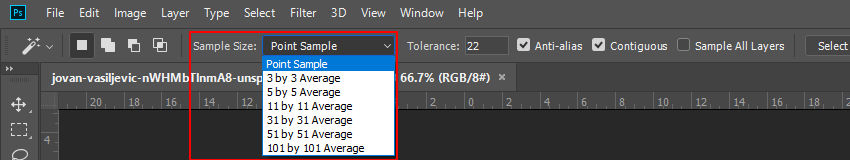 Adjust sample size