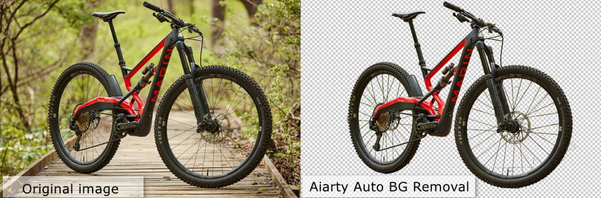 Originalbild vs. Aiarty automatische Hintergrundentfernung