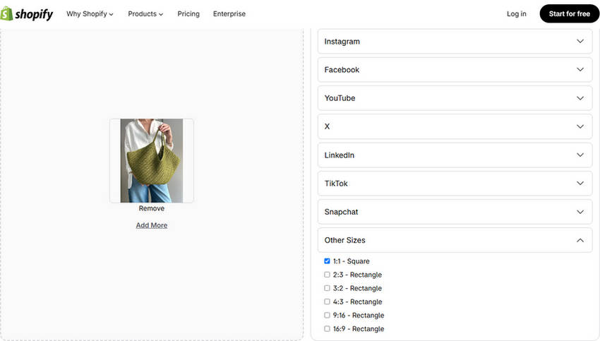Shopify Image Resizer