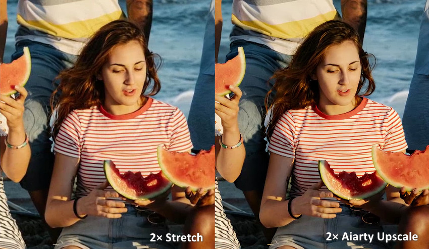 Change Image Resolution: strech vs ai upscaling