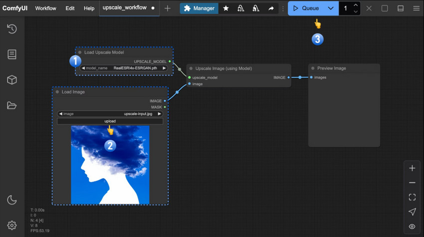 ComfyUI upscale image workflow