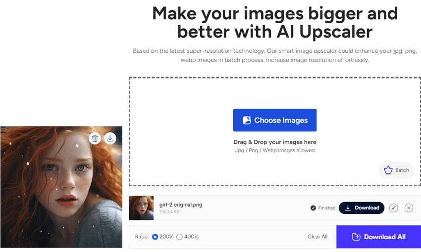 how to upscale image ai online