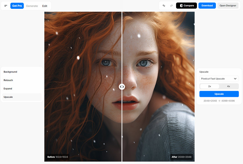 free AI image upscaler online