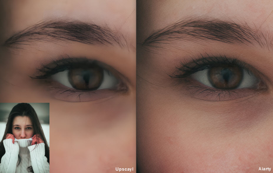 Real-ESRGAN image upscaler vs Aiarty Image Enhancer