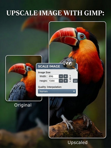 Upscale image with GIMP