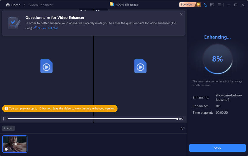 4DDiG Video Enhancer - enhancing