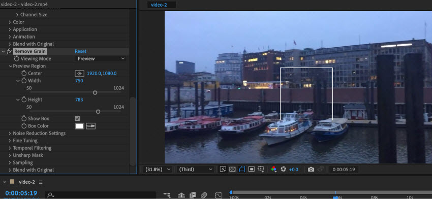 after effects remove noise
