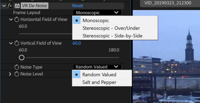 noise reduction after effects