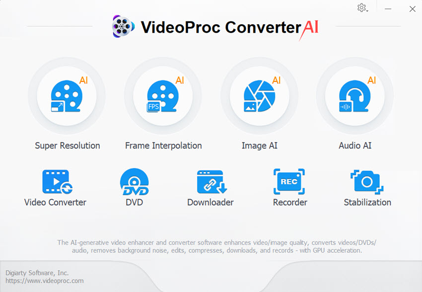 AI video upscaler - VideoProc Converter AI