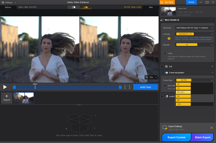 how to convert frame rate to 60fps higher