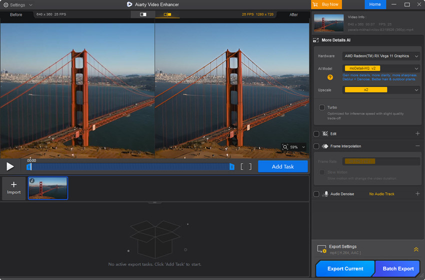 how to improve the quality of a video with AI