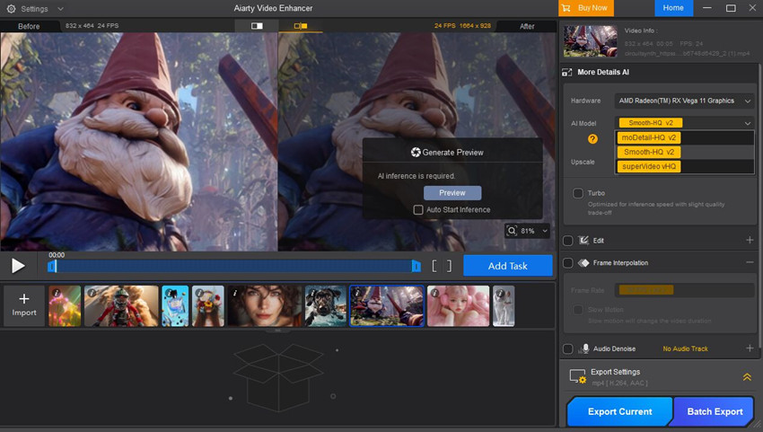 load Midjourney video to AI upscaler
