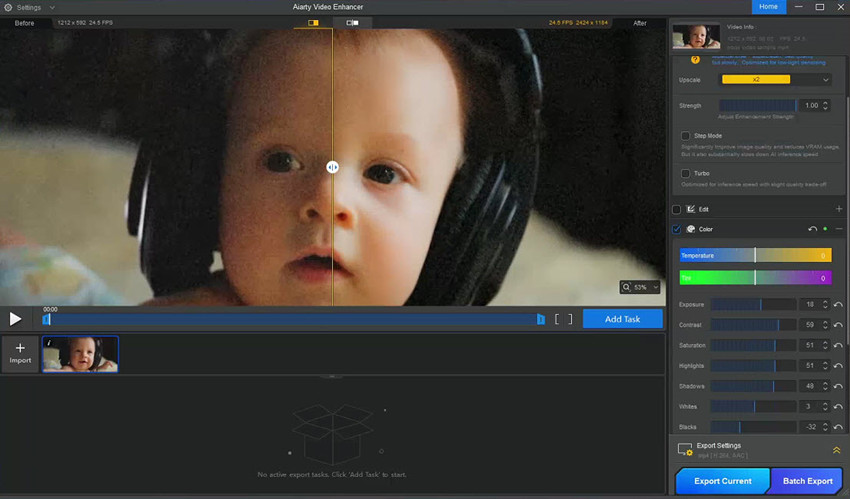 restore old video color