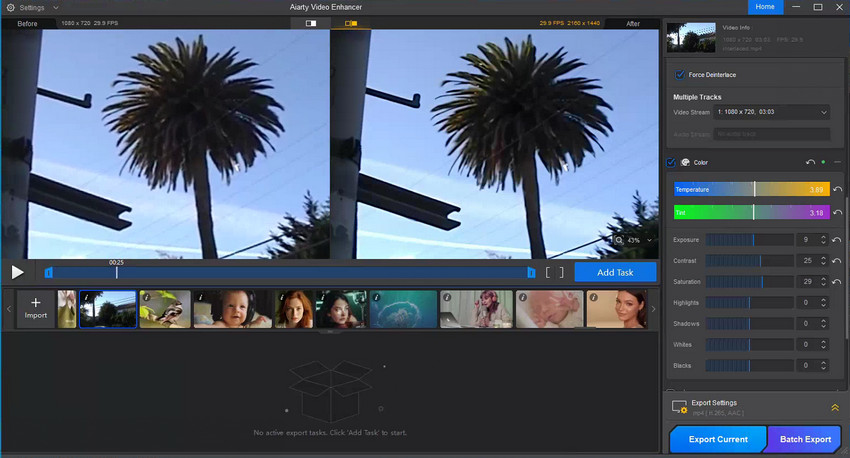 Fine-tune color - Aiarty Video Enhancer