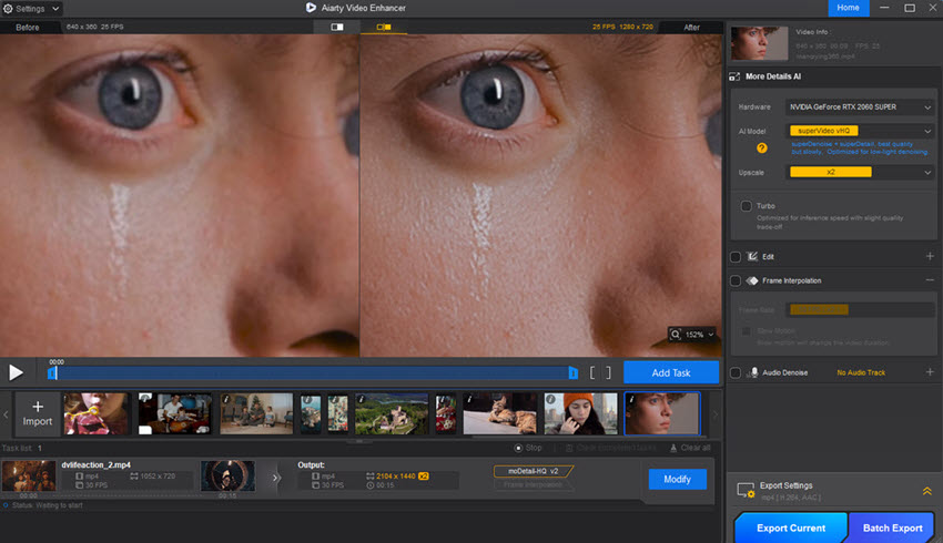 Aiarty Video Enhancer - Restore Details