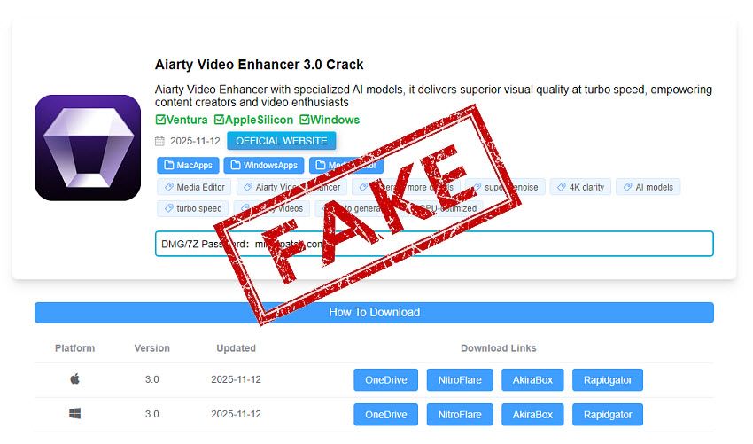 Aiarty Video Enhancer crack download risky