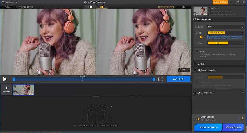 import video to Aiarty Video Enhancer