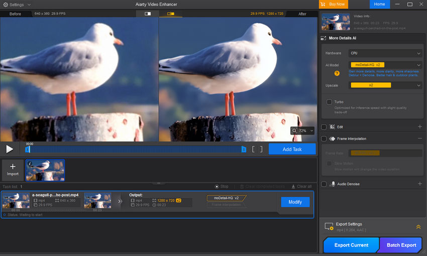 Upscale video with Aiarty Video Enhancer
