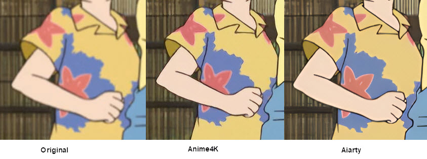 anime4k vs aiarty upscaling