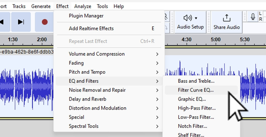 EQ (Equalization) Audacity