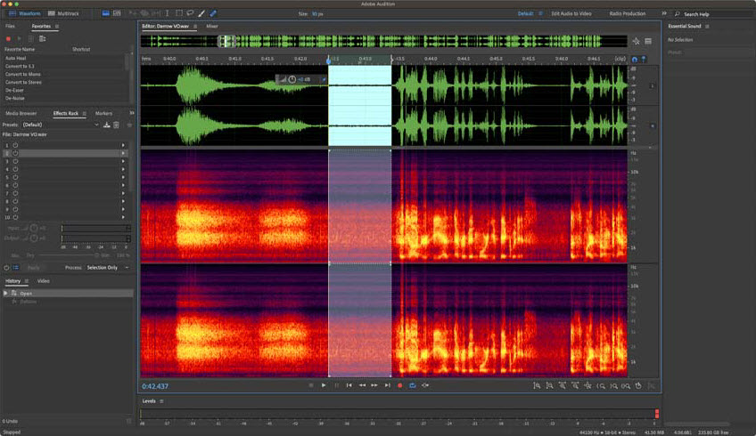 adjust audio denoise settings for echo removal