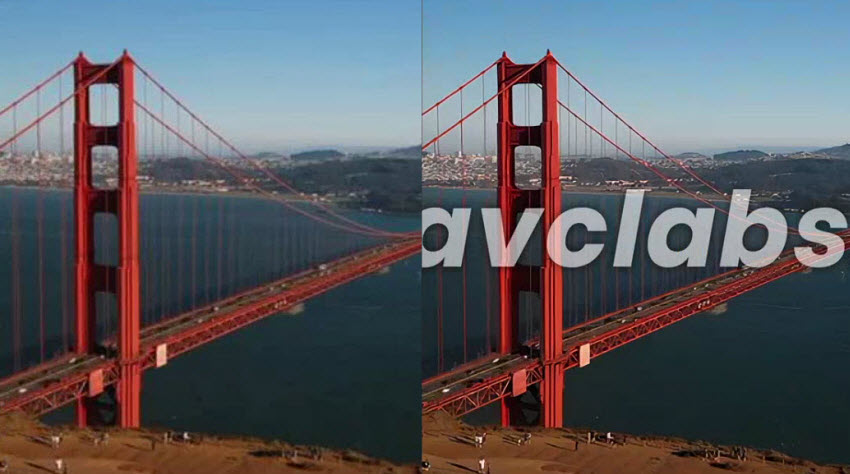 AVCLabs AI video sharpening quality