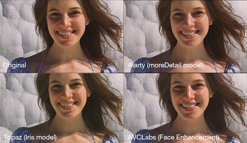 Original vs AVCLabs vs Topaz vs Aiarty