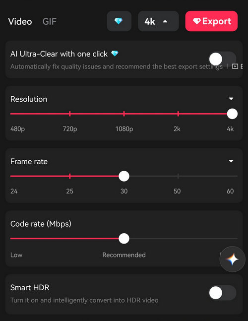 Upscale video on mobile with CapCut
