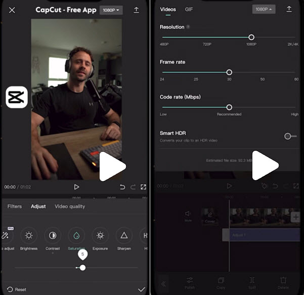 how to upscale in Capcut video enhancer mobile