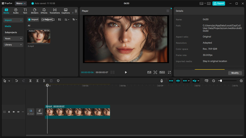 how to use Capcut AI video upscaler