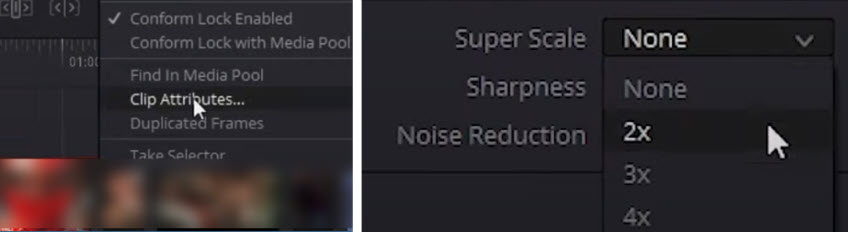 Davinci Resolve Clip Attributes