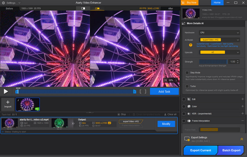 Denoise video with Premiere Pro alternative