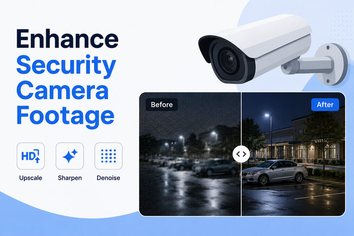 Enhance security camera footage