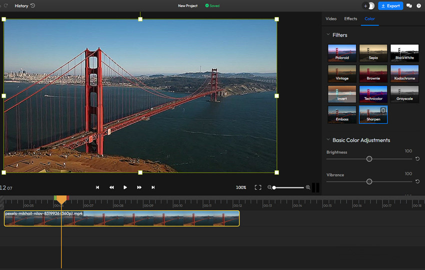 how to sharpen video online free