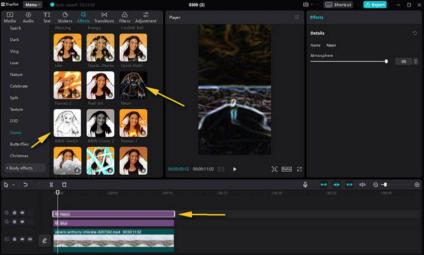 Use Sketch and Neon Filters