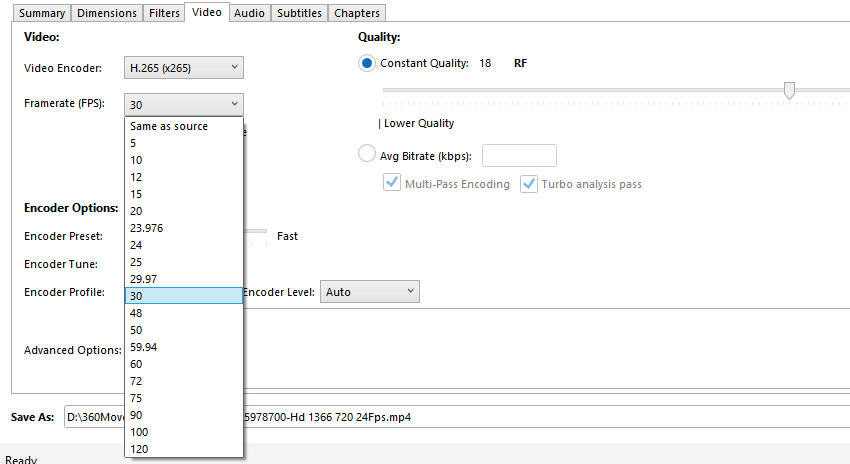Optimize Frame Rate Settings