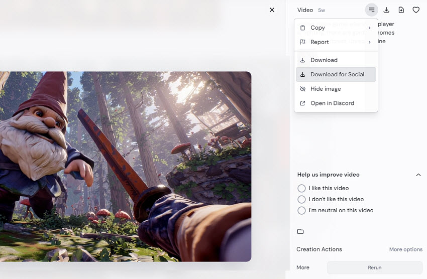 how to download Midjourney video in 1080P